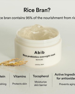 Abib Rice Probiotics - Overnight Mask Barrier Jelly 80ml