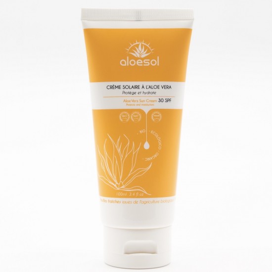 ALOESOL Sun Protection Kit with Bio Aloe Vera - Sun Cream SPF 30 & Body Lotion & Aloe Vera Gel 98% 3*100ml