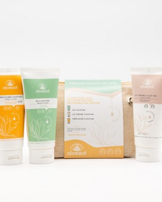 ALOESOL Sun Protection Kit with Bio Aloe Vera - Sun Cream SPF 30 & Body Lotion & Aloe Vera Gel 98% 3*100ml