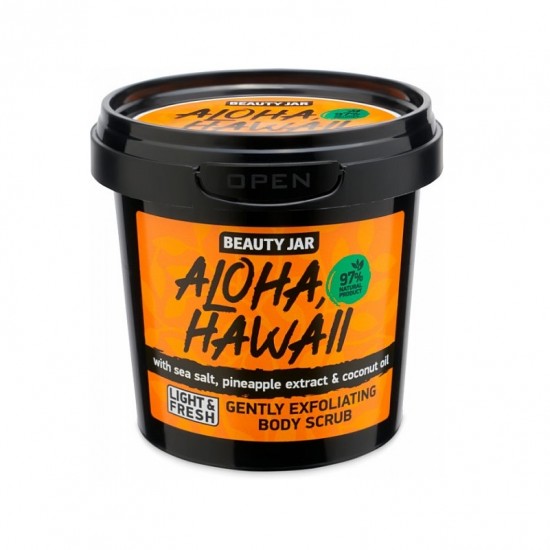 Beauty Jar - “ALOHA HAWAII” - Gently Exfoliating Body & Face Scrub 200gr