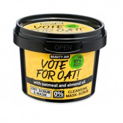 Beauty Jar - “VOTE FOR OAT!” - Cleansing Mask/Scrub Face with Oatmeal & Almond Oil 100gr