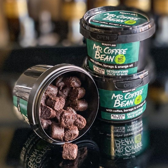 Beauty Jar - “MR. COFFEE BEAN” - Detoxifying Face Scrub with Coffe, borago & Orange Oil 50gr Beauty Jar - “MR. COFFEE BEAN” - Detoxifying Face Scrub with Coffe, borago & Orange Oil 50gr