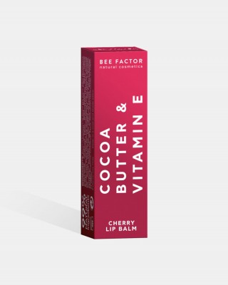 BEE FACTOR -  Lip Balm Cherry με Βούτυρο Κακαό & Βιταμίνη Ε 