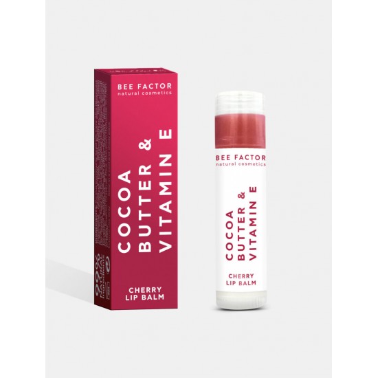 BEE FACTOR - Lip Balm Cherry με Βούτυρο Κακαό & Βιταμίνη Ε BEE FACTOR - Lip Balm Cherry με Βούτυρο Κακαό & Βιταμίνη Ε