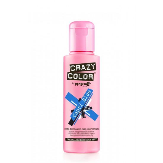 CRAZY COLOR Semi-Permanent - 44 Capri Blue 100ml CRAZY COLOR Semi-Permanent - 44 Capri Blue 100ml