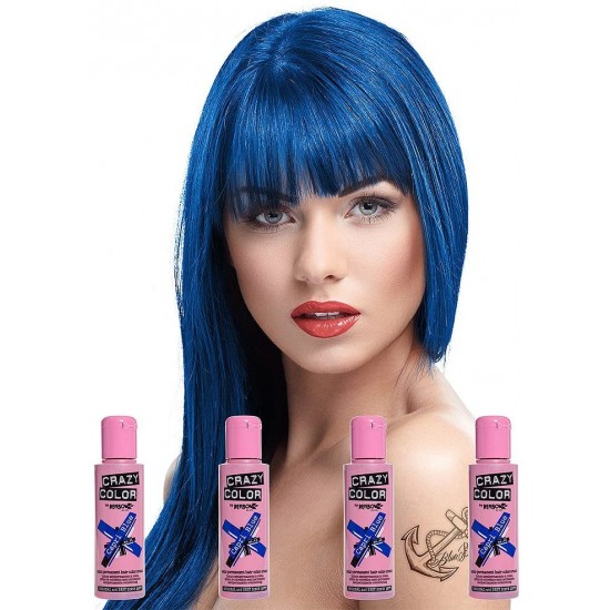 CRAZY COLOR Semi-Permanent - 44 Capri Blue 100ml CRAZY COLOR Semi-Permanent - 44 Capri Blue 100ml
