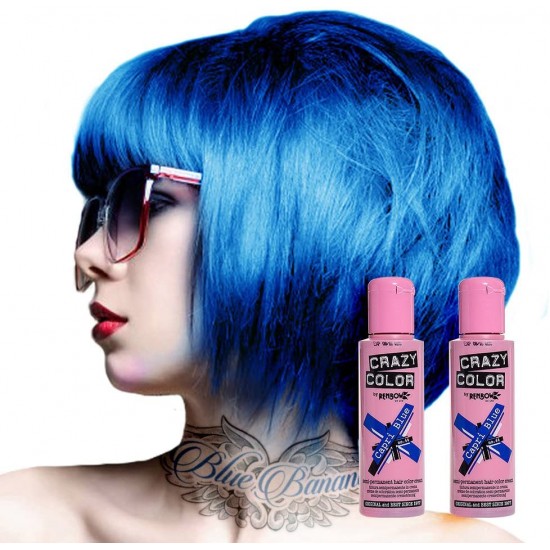 CRAZY COLOR Semi-Permanent - 44 Capri Blue 100ml CRAZY COLOR Semi-Permanent - 44 Capri Blue 100ml