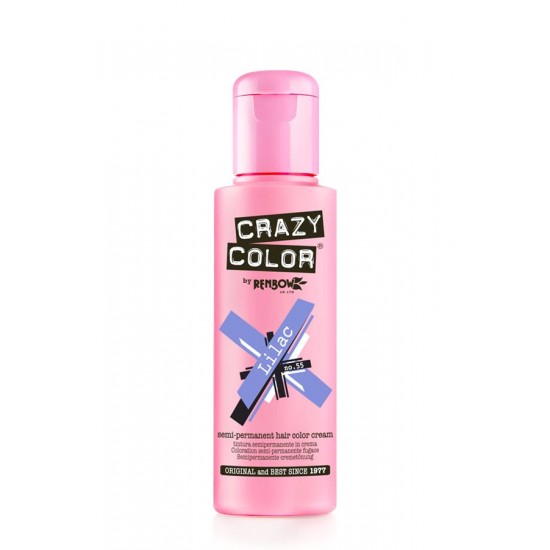 CRAZY COLOR Semi-Permanent - 55 Lilac 100ml CRAZY COLOR Semi-Permanent - 55 Lilac 100ml