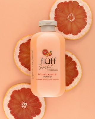 FLUFF Refreshing Shower Gel - Peach & Grapefruit Anti Cellulite 500ml