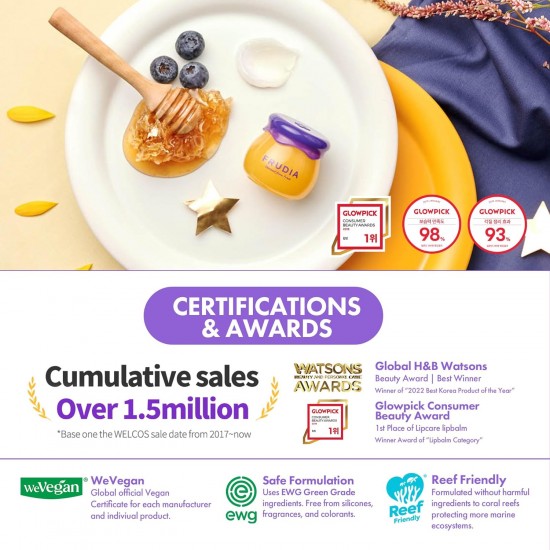 FRUDIA - Blueberry Hydrating Honey Lip Balm 10ml