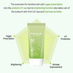 FRUDIA - High Protection Green Grape Sebum Control Cooling Sun Gel SPF50+ PA++++
