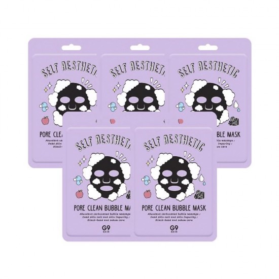 G9 SKIN Self Aesthetic Pore Clean Bubble Mask 5pc G9 SKIN Self Aesthetic Pore Clean Bubble Mask 5pc