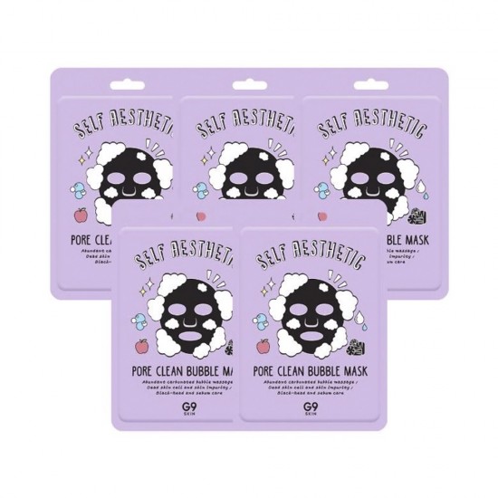 G9 SKIN Self Aesthetic Pore Clean Bubble Mask 5pc