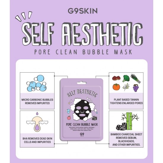 G9 SKIN Self Aesthetic Pore Clean Bubble Mask 1pc