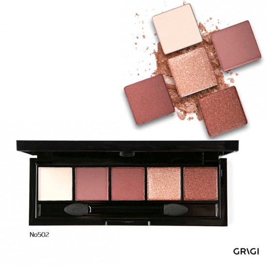 GRIGI PRO Metallic & Shimmer Eyeshadow Palette - Cinnamon N.502 12gr