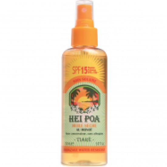 Hei Poa Monoi Dry Oil Spf15 Tiare Spray - Ξηρό Λάδι Monoi για Προστασία από τον Ήλιο 150ml