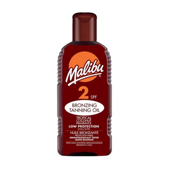 MALIBU Bronzing Tanning Tropical Coconut Oil SPF-2 200ml MALIBU Bronzing Tanning Tropical Coconut Oil SPF-2 200ml