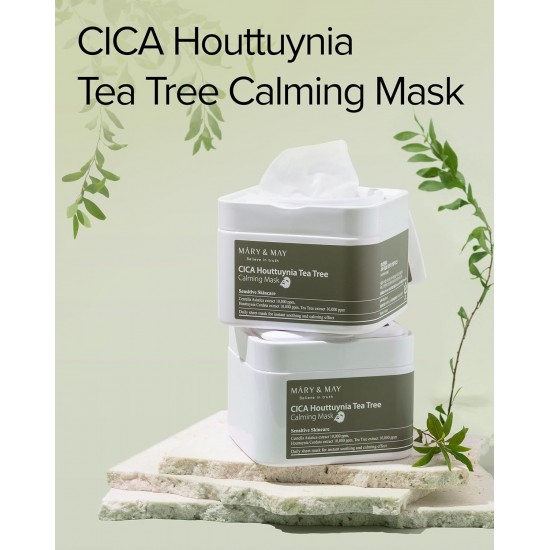 Mary&May Cica Tea Tree - Shoothing Mask 30pcs. Mary&May Cica Tea Tree - Shoothing Mask 30pcs.