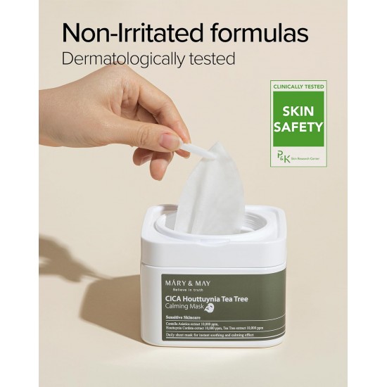 Mary&May Cica Tea Tree - Shoothing Mask 30pcs. Mary&May Cica Tea Tree - Shoothing Mask 30pcs.