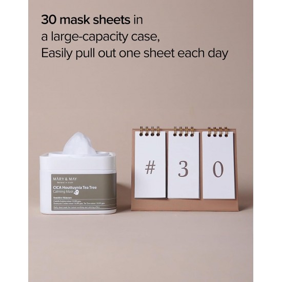 Mary&May Cica Tea Tree - Shoothing Mask 30pcs. Mary&May Cica Tea Tree - Shoothing Mask 30pcs.