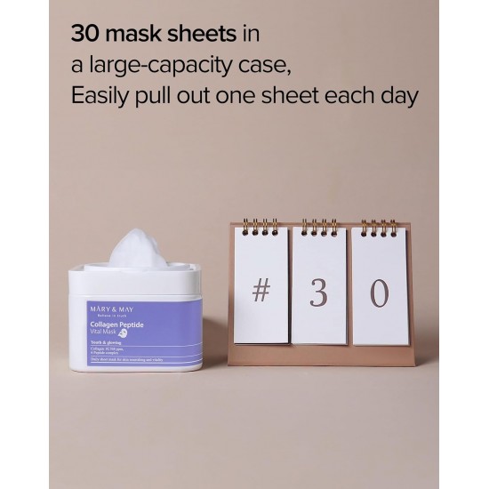 Mary&May Collagen Peptide - Vitall Mask 30pcs. Mary&May Collagen Peptide - Vitall Mask 30pcs.