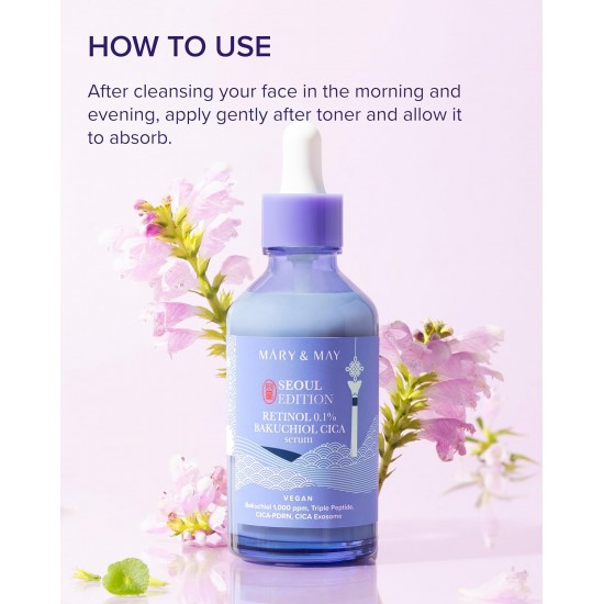 Mary&May Centella Asiatica Retinol 0.1% Bakuchiol - Tightening Cica Serum 80ml Mary&May Centella Asiatica Retinol 0.1% Bakuchiol - Tightening Cica Serum 80ml