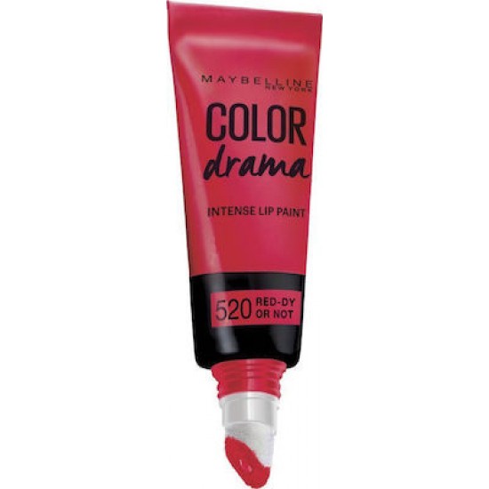 MAYBELLINE Color Drama Lip Paint - 520 Red-Dy Or Not 6.4ml MAYBELLINE Color Drama Lip Paint - 520 Red-Dy Or Not 6.4ml
