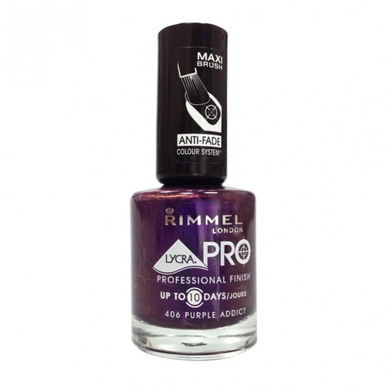 RIMMEL Lycra Pro Professional Finish Nail Polish - Purple Addict 12ml RIMMEL Lycra Pro Professional Finish Nail Polish - Purple Addict 12ml
