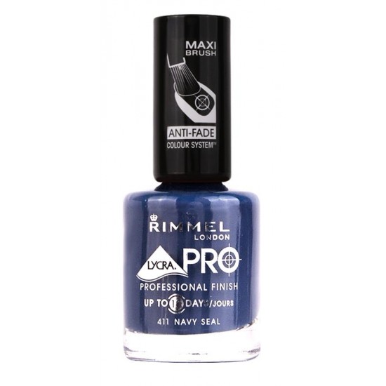 RIMMEL Lycra Pro Professional Finish Nail Polish - Navy Seal 12ml RIMMEL Lycra Pro Professional Finish Nail Polish - Navy Seal 12ml