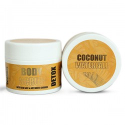 SCANDAL BEAUTY Touch Detox Body Scrub - Coconut Waterfall με Αμυγδαλέλαιο, Ενεργό Άνθρακα και Κόκκους Αλατιού με άρωμα Καρύδας-Βανίλιας & Κρίνο της Κοιλάδας 200ml  