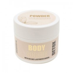 SCANDAL BEAUTY Touch Detox Body Scrub - Powder Tornado  με Αμυγδαλέλαιο, Ενεργό Άνθρακα και Κόκκους Αλατιού με άρωμα Πούδρας 200ml 