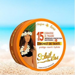 SOLEIL DES ILES Graisse a Traire SPF15 with Monoi De Tahiti - Tiare 150ml