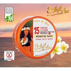 SOLEIL DES ILES Graisse a Traire SPF15 with Monoi De Tahiti - Tiare 150ml
