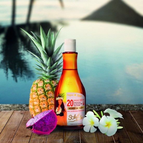 SOLEIL DES ILES Body Oil Intensive Tanning with Monoi De Tahiti SPF20 - Tiare 150ml SOLEIL DES ILES Body Oil Intensive Tanning with Monoi De Tahiti SPF20 - Tiare 150ml