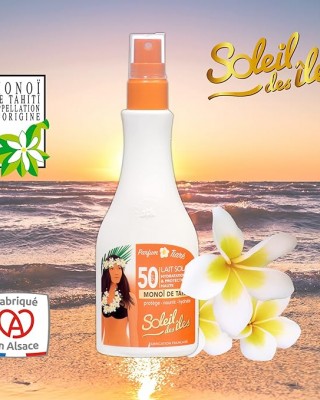 SOLEIL DES ILES Body Lotion Hydration & Protection with Monoi de Tahiti SPF50 - Tiare 150ml