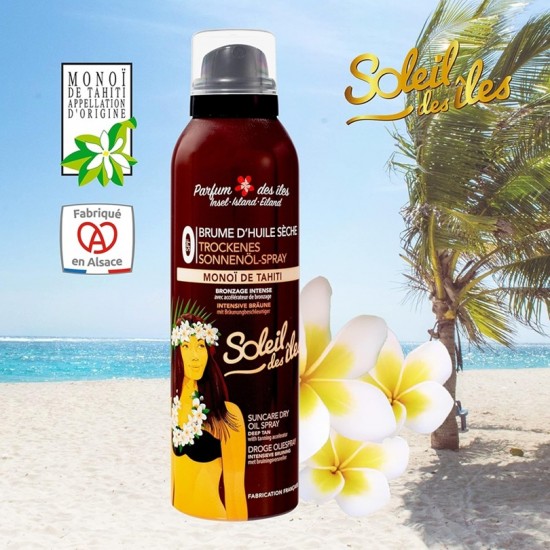 SOLEIL DES ILES Dry Oil Spray with Monoi de Tahiti SPF0 - Des Iles 150ml SOLEIL DES ILES Dry Oil Spray with Monoi de Tahiti SPF0 - Des Iles 150ml