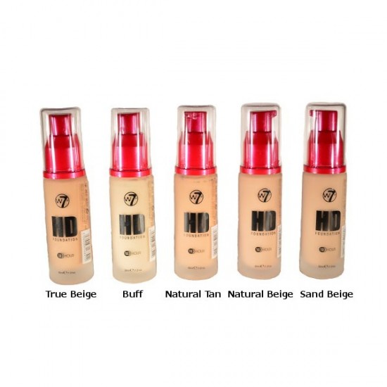 W7 HD Foundation 12Hour - True Beige 30ml W7 HD Foundation 12Hour - True Beige 30ml