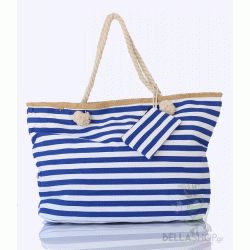 Τσάντα Θαλάσσης υφασμάτινη, μπλε-άσπρες ρίγες